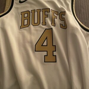 Colorado University White Buffs Jersey with Black and Gold Accents